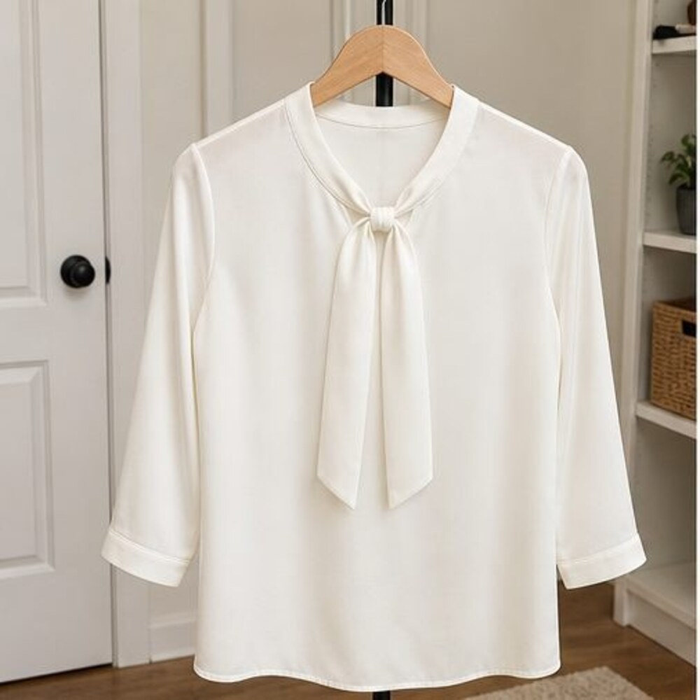 Ivory Button Blouse